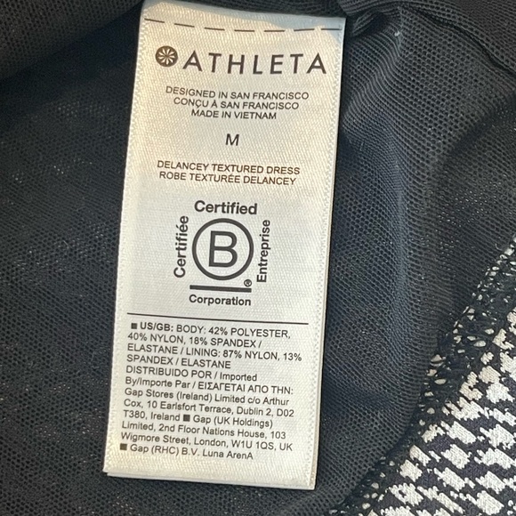 Athleta Delancey Textured Dress Gray, Long-Sleeve Mock Neck, Bodycon, 1/4 Zip, M - Picture 8 of 16